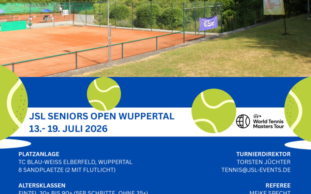 🎾 ITF Masters Tour zu Gast beim TC Blau-Weiss Elberfeld